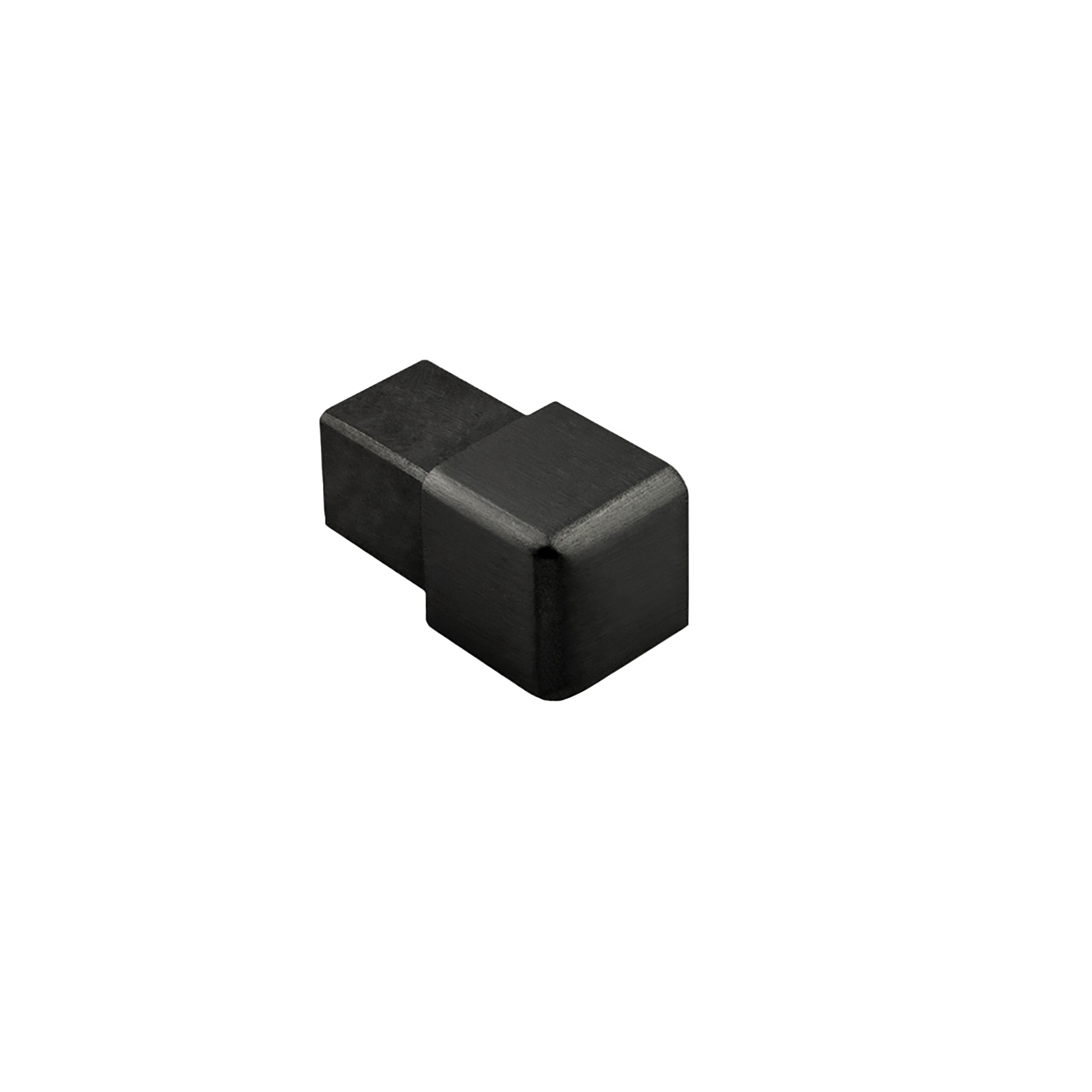 Quadrat Ausseneck Edelstahl V2A 10mm schwarz anthrazit gebürstet Quadrat Ausseneck Edelstahl V2A 10mm schwarz anthrazit gebürstet