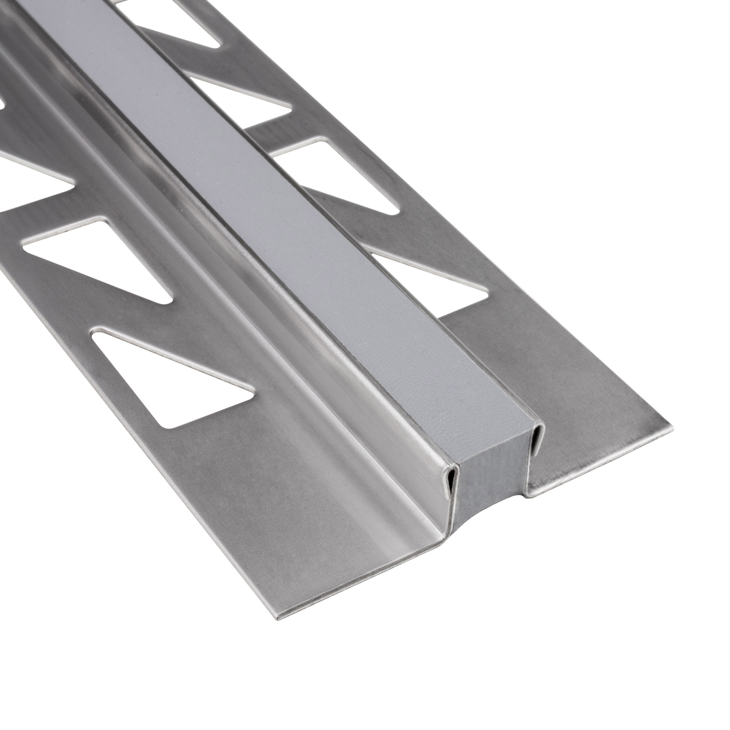 Dehnfugen Edelstahl Fliesenschiene Fliesenprofil silber matt L250cm 10mm-15mm Dehnfugen Edelstahl Fliesenschiene Fliesenprofil silber matt L250cm 15mm