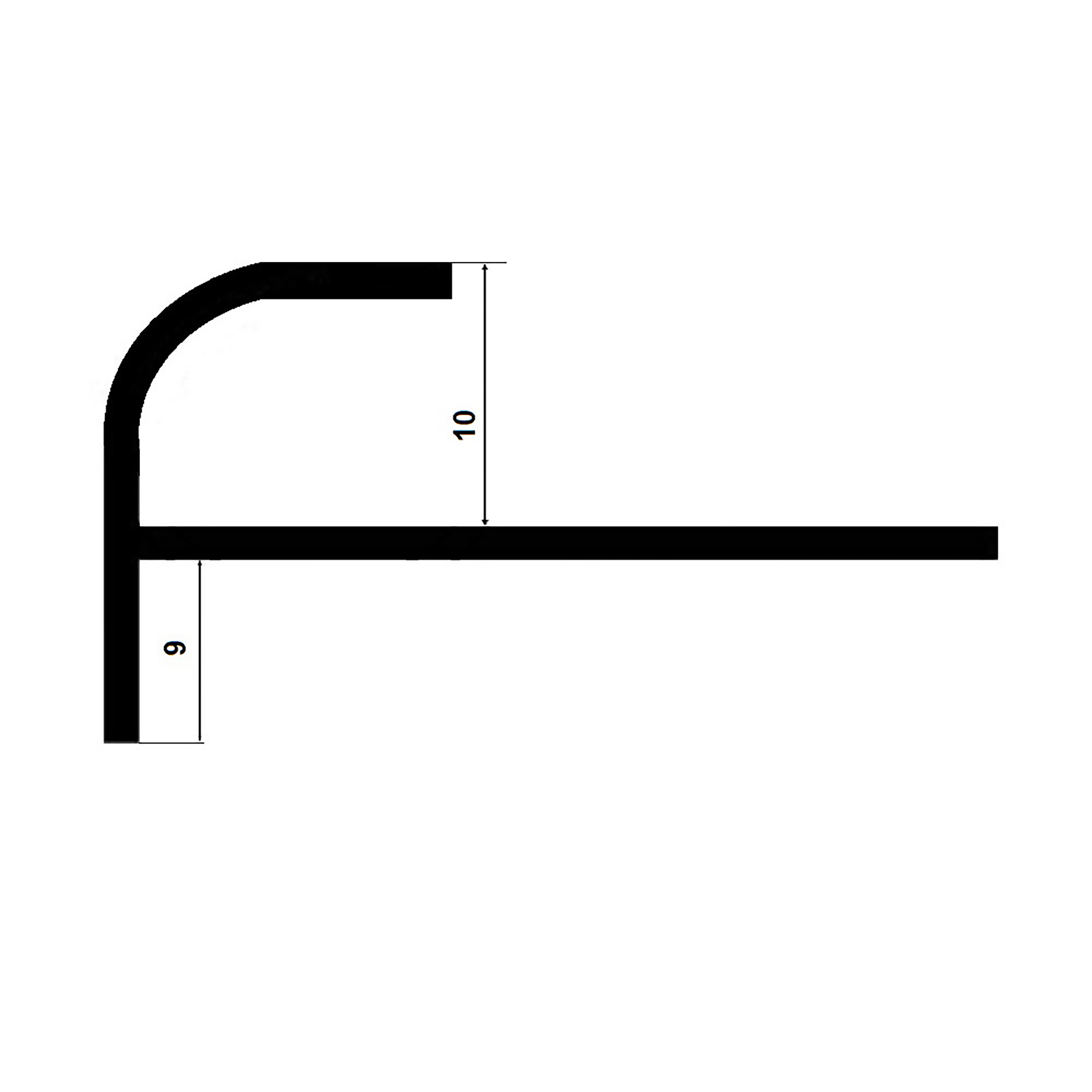 Alu Stufenprofil Fliesenschiene Profil Treppe Schiene matt L270cm H10mm silber Alu Stufenprofil Fliesenschiene Profil Treppe Schiene matt L270cm H10mm silber