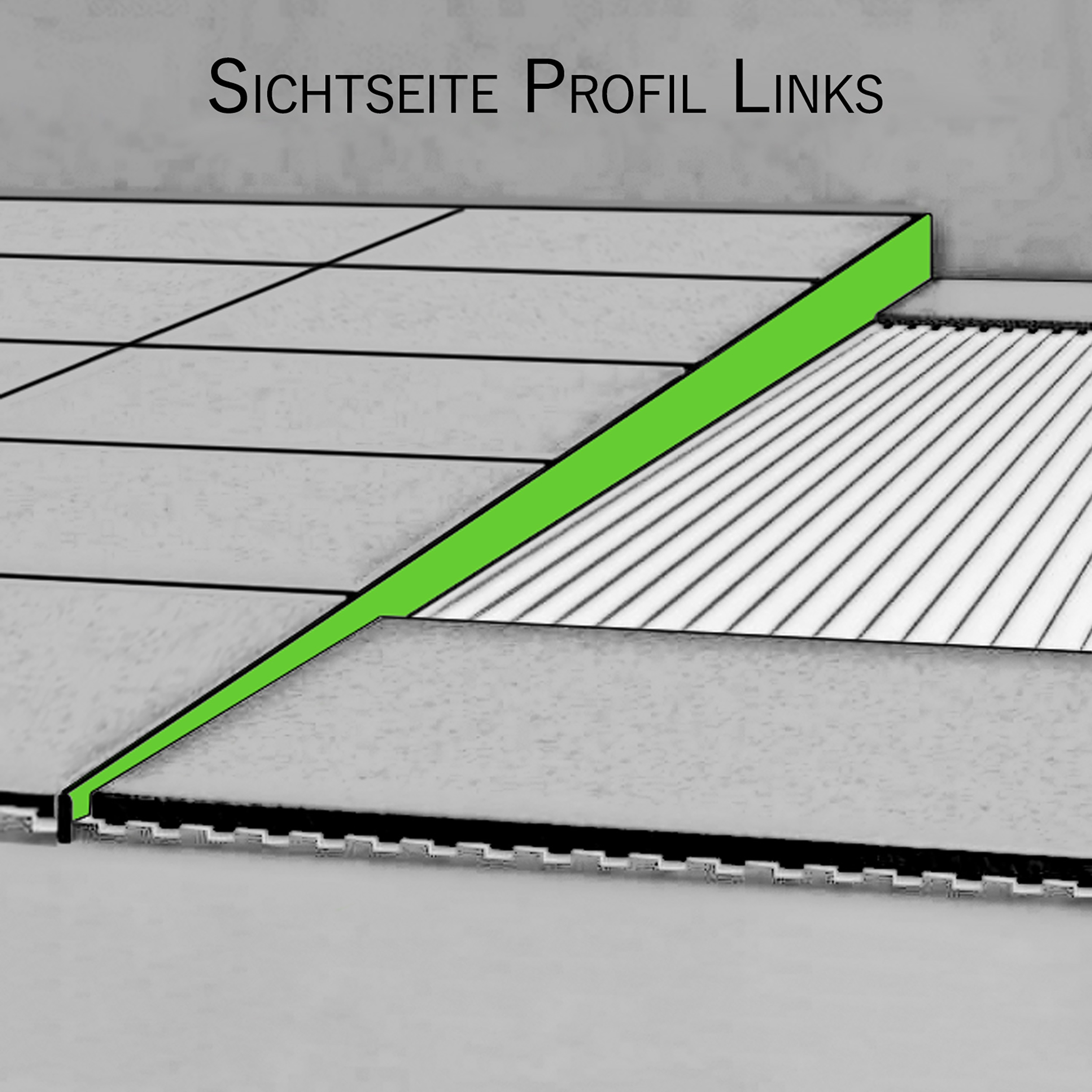 Dusch-, Keil-Profil Gefälleprofil begehbare Dusche gebürstet 10mm Links 200cm Dusch-, Keil-Profil Gefälleprofil begehbare Dusche gebürstet 10mm Links 200cm