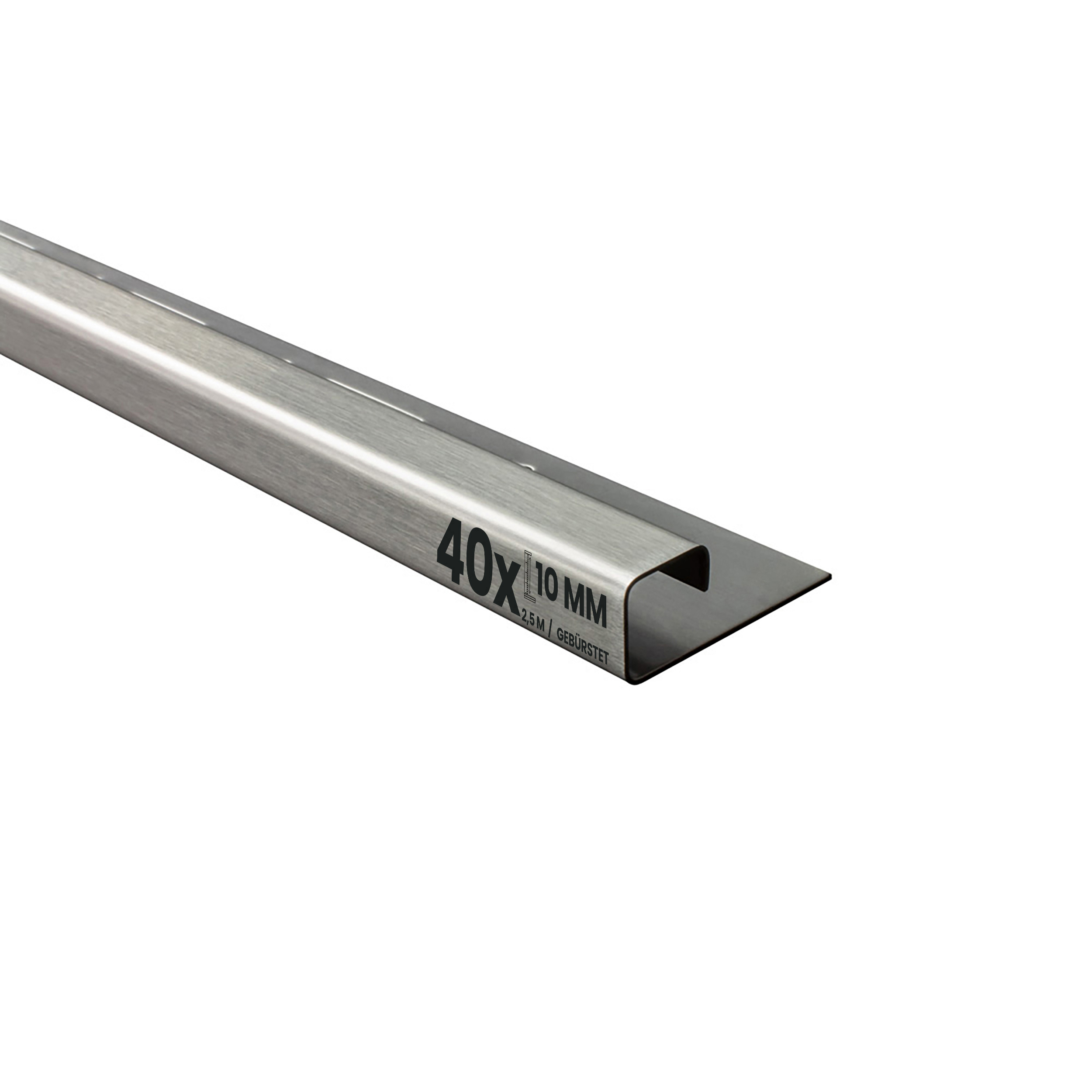 40x Quadrat Edelstahlschiene Fliesenschiene Fliesenprofil L250cm 10mm gebürstet 40x Quadrat Edelstahlschiene Fliesenschiene Fliesenprofil L250cm 10mm gebürstet