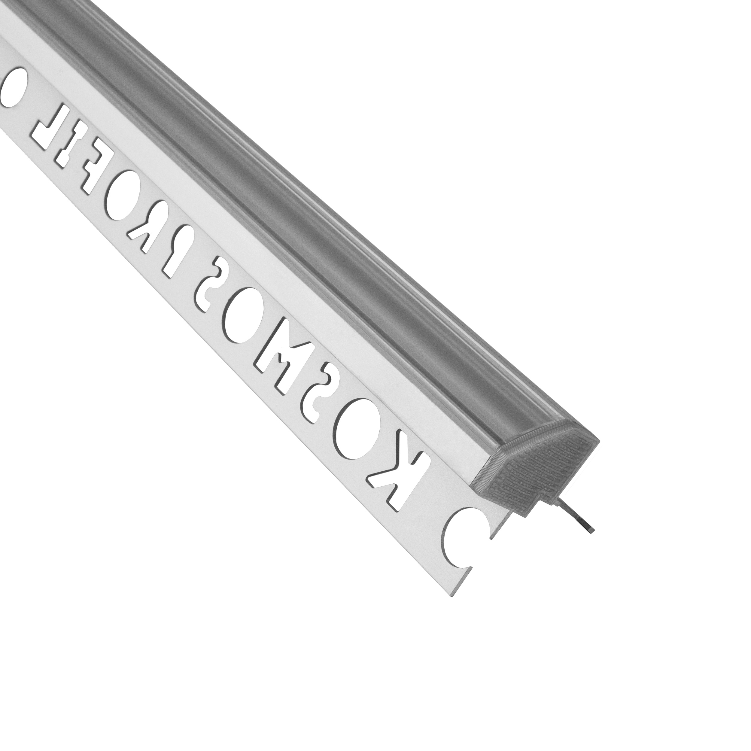 C-T77 LED Alu Fliesenprofil Ecke aussen 12mm silber 2m klar