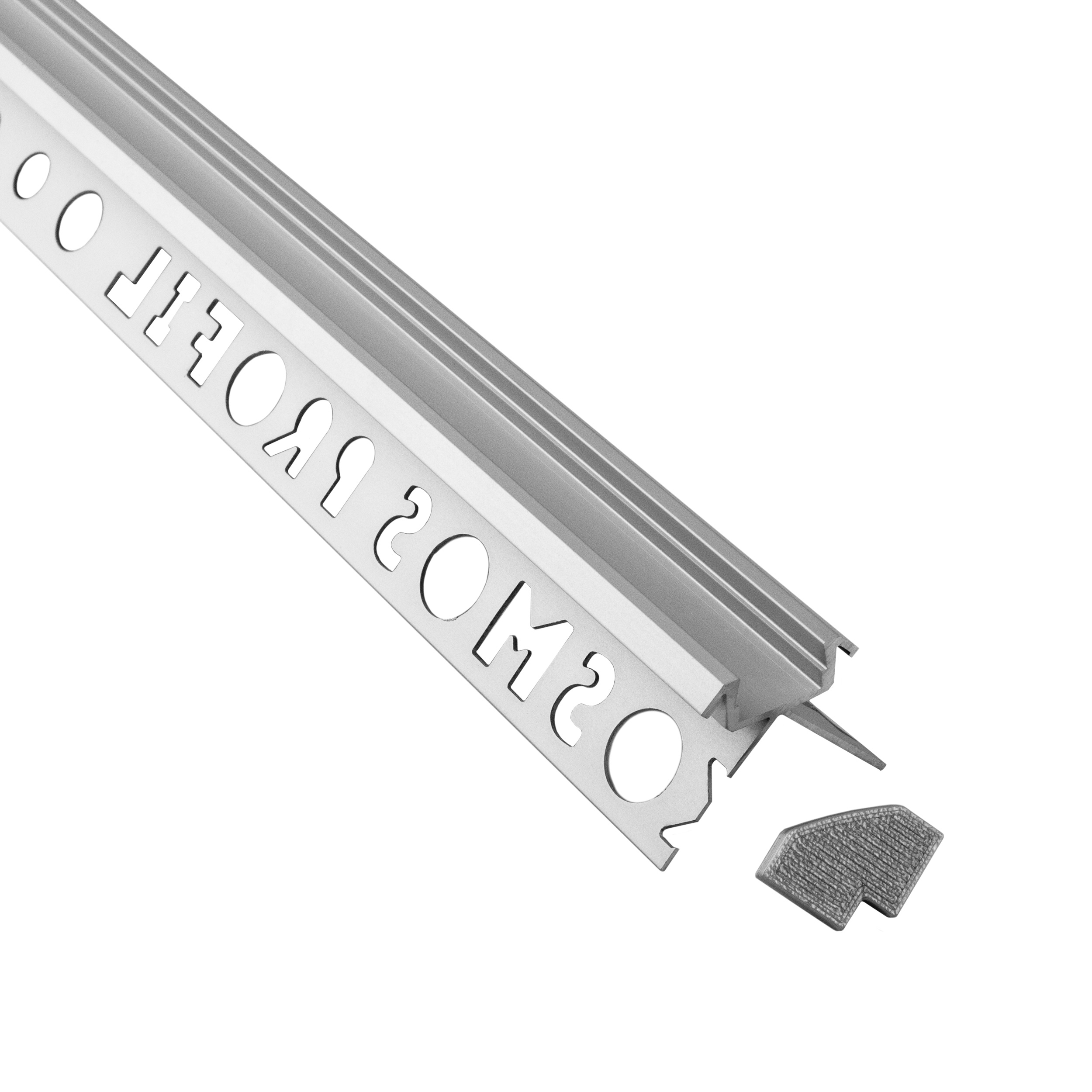 C-T77 LED Alu Fliesenprofil Ecke aussen 10mm silber