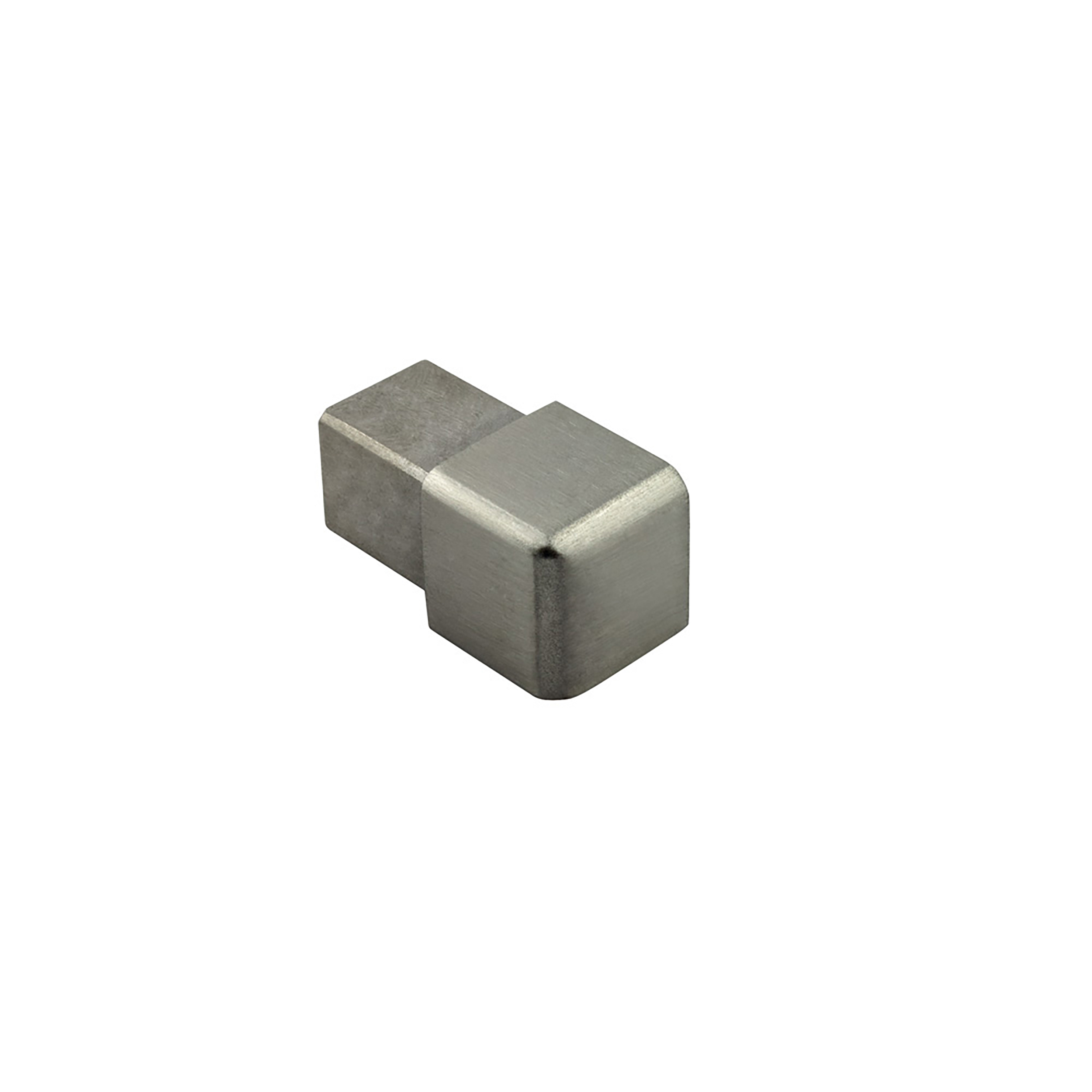 Quadrat Ausseneck Edelstahl V2A 10mm gebürstet