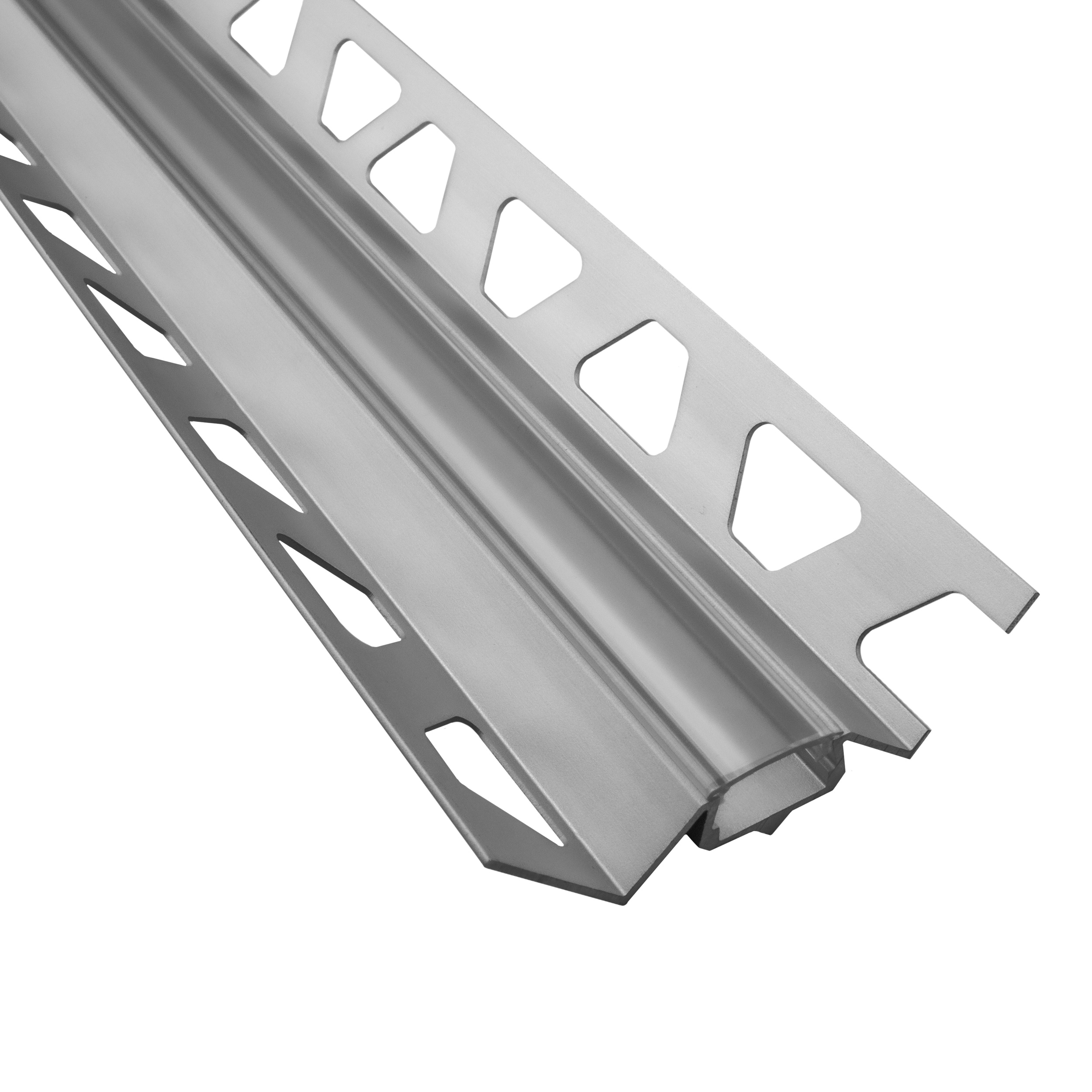 IN-T77 LED Alu Fliesenprofil Ecke innen 10mm silber 2m klar