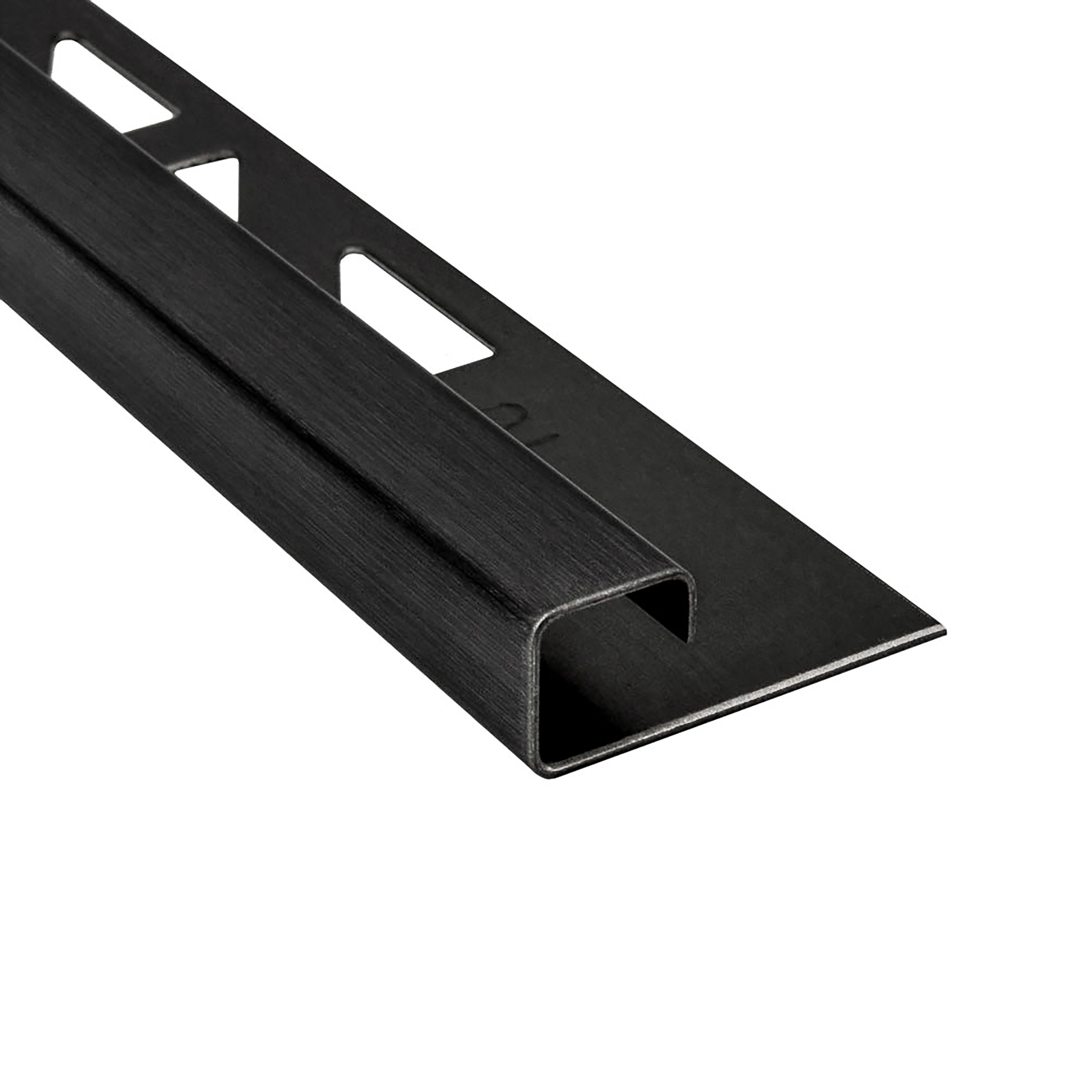 Quadrat Edelstahlschiene Fliesenprofil V2A 2,5m 10mm schwarz anthrazit gebürstet Quadrat Edelstahlschiene Fliesenprofil V2A 2,5m 10mm schwarz anthrazit gebürstet